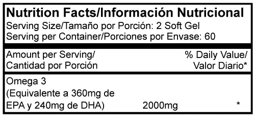 Omega 3 Proscience 120 Cápsulas