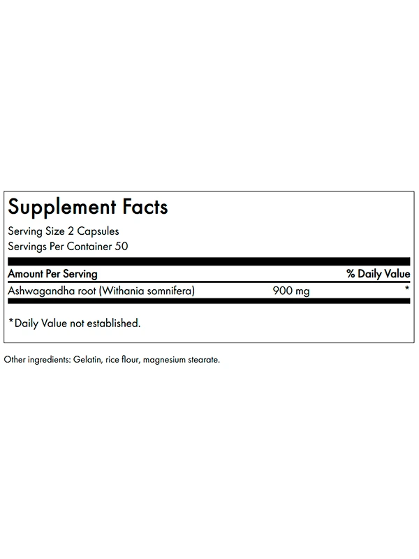 Ashwagandha Swanson 450 Mg 100 Cápsulas