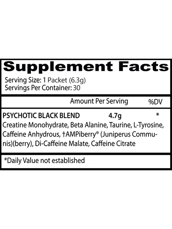 Psychotic Black 30 Packs