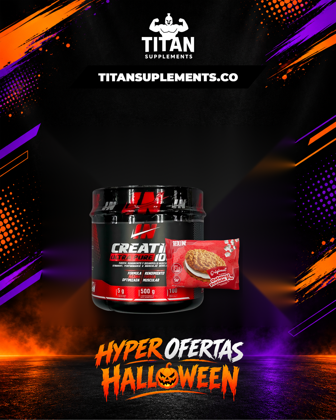 Combo Creatina Iron + Oatmeal Protein Pie