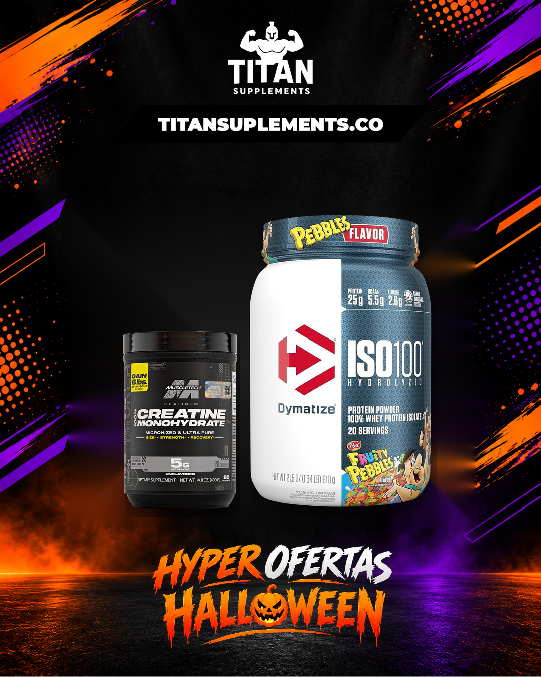Combo Creatina Platinum + ISO100 1,3 lb
