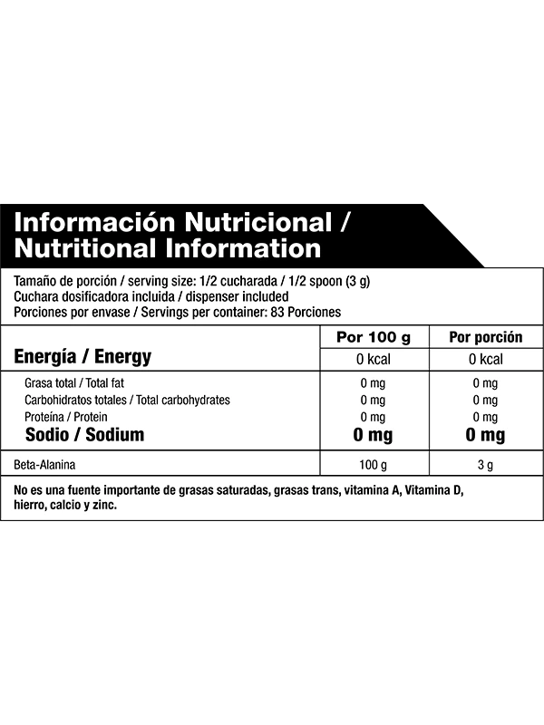 Beta Alanina In 250 Gramos