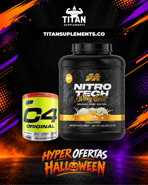 Combo C4 Original 30 servicios y Nitro Tech Whey Gold 5 lb