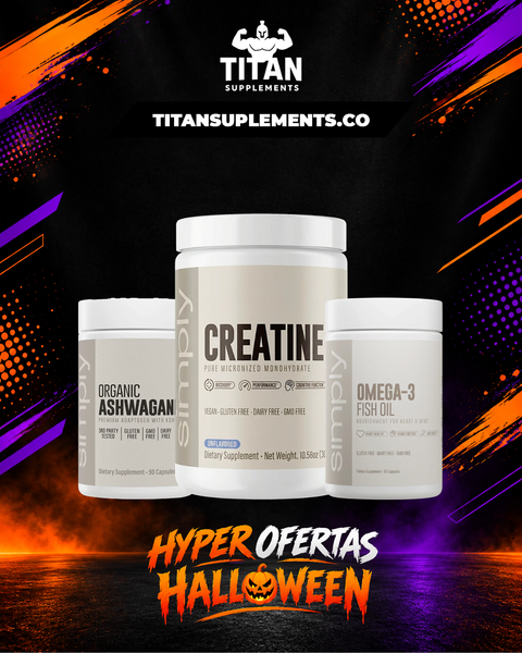 Combo Simply Ashwagandha, Omega 3 y Creatina