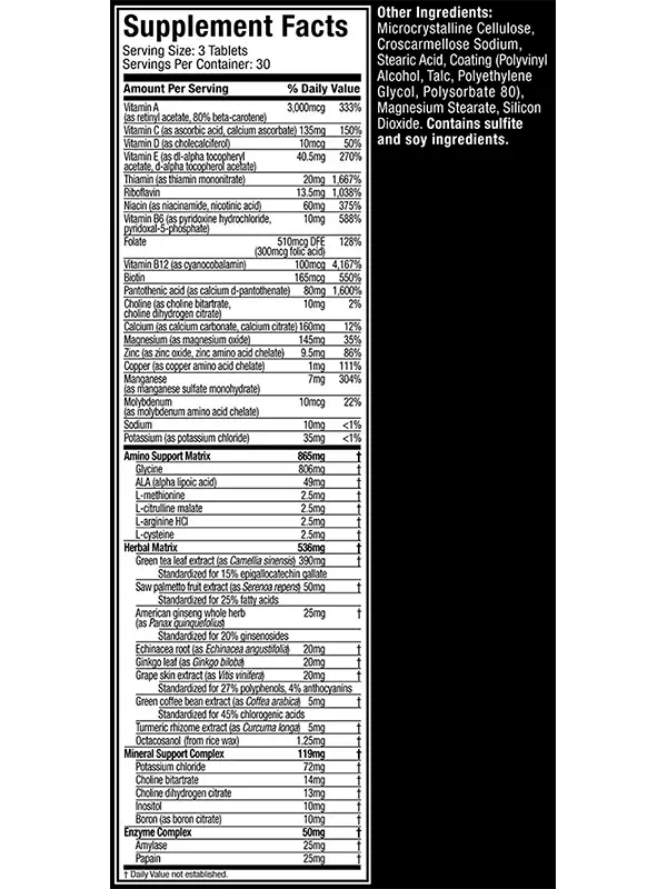 Platinum Multivitamínico 180 Caps