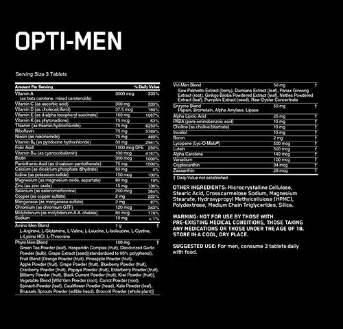 Opti-Men 150 Cápsulas